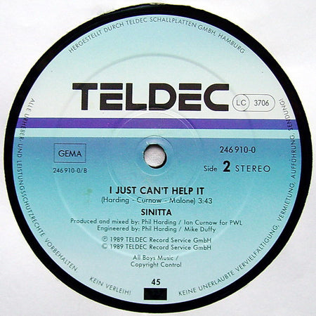 Sinitta : Right Back Where We Started From (12")
