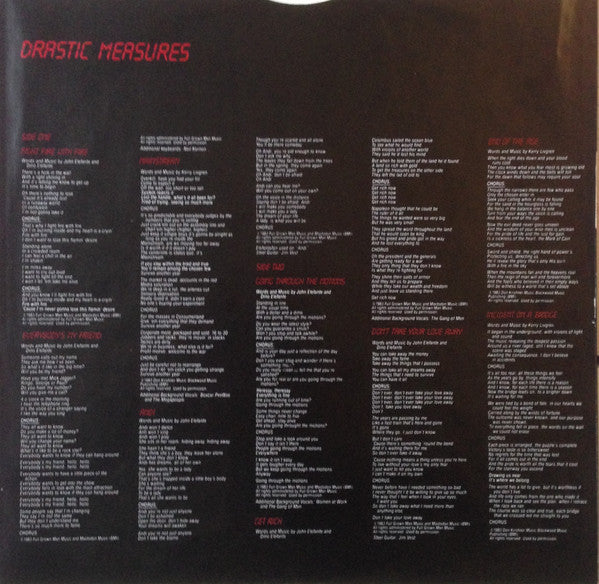 Kansas (2) : Drastic Measures (LP, Album)