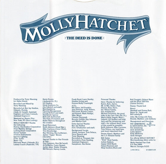 Molly Hatchet : The Deed Is Done (LP, Album)