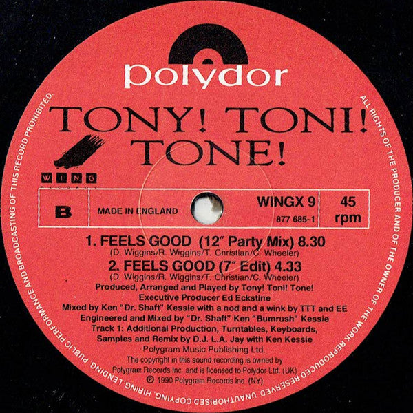 Tony! Toni! Toné! : Feels Good (12")