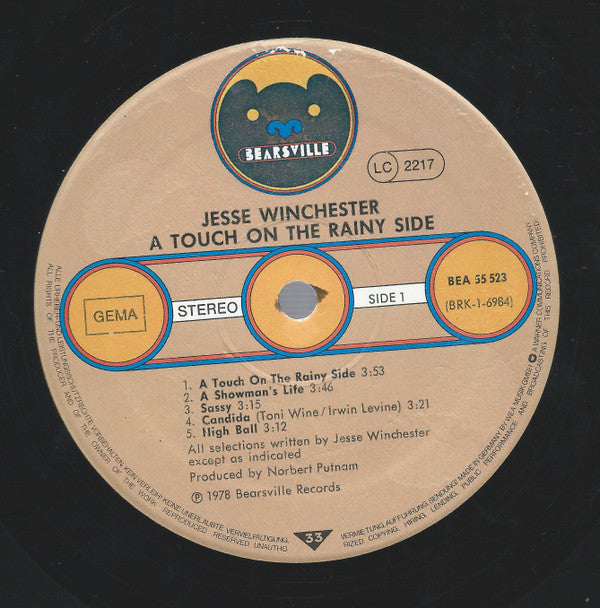 Jesse Winchester : A Touch On The Rainy Side (LP, Album)