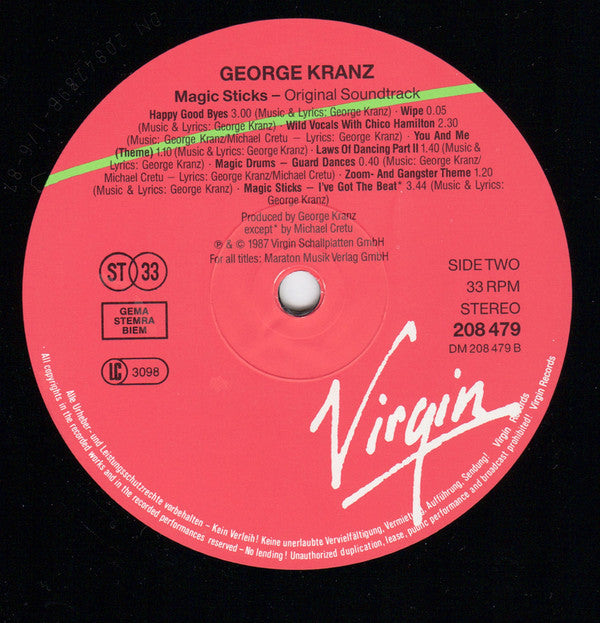 George Kranz : Magic Sticks (Original Soundtrack) (LP, Album)