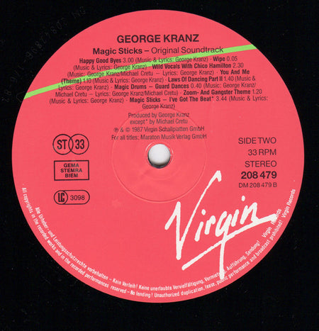 George Kranz : Magic Sticks (Original Soundtrack) (LP, Album)