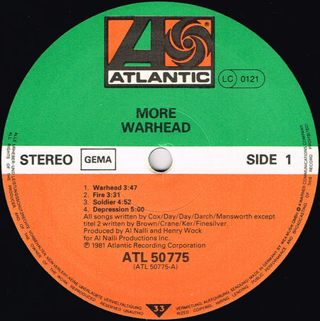 More (4) : Warhead (LP, Album)