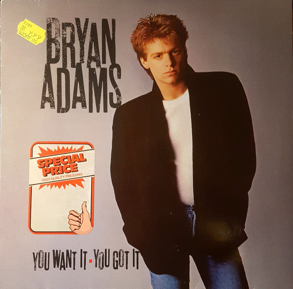 Bryan Adams : You Want It, You Got It (LP, Album, RE, Whi)