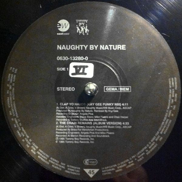 Naughty By Nature : Clap Yo Hands B/W The Chain Remains (12")