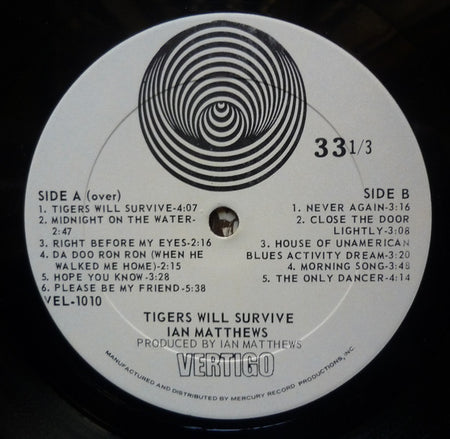 Ian Matthews* : Tigers Will Survive (LP, Album, Tex)