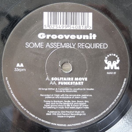 Groove Unit : Some Assembly Required (12")
