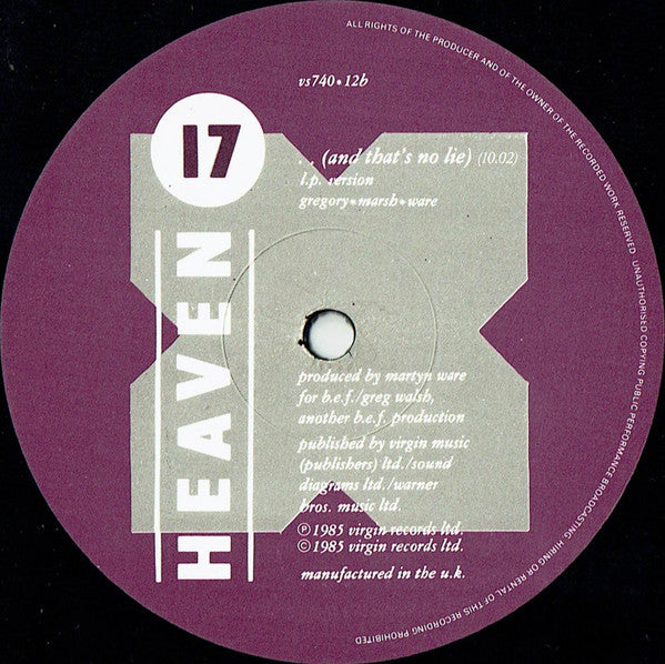Heaven 17 : ..(And That's No Lie) (12", Single, 1/5)