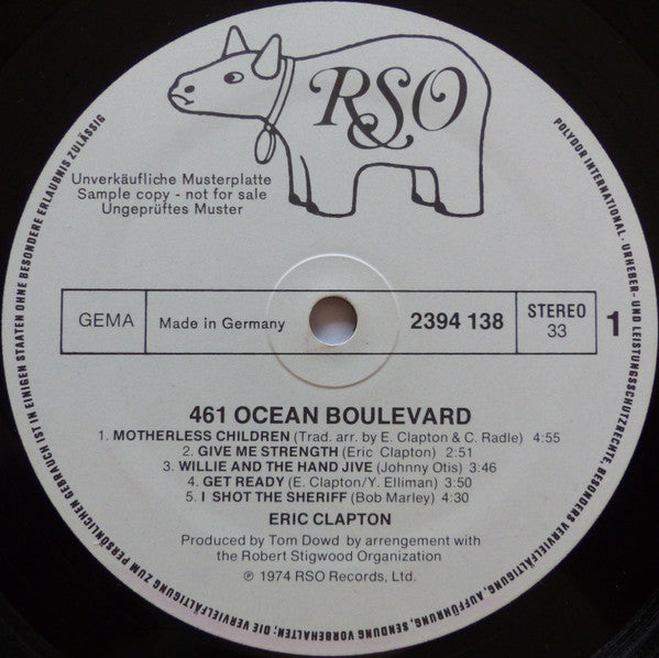 Eric Clapton : 461 Ocean Boulevard (LP, Album, Promo, Gat)