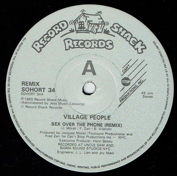 Village People : Sex Over The Phone (Special Remix) (12")
