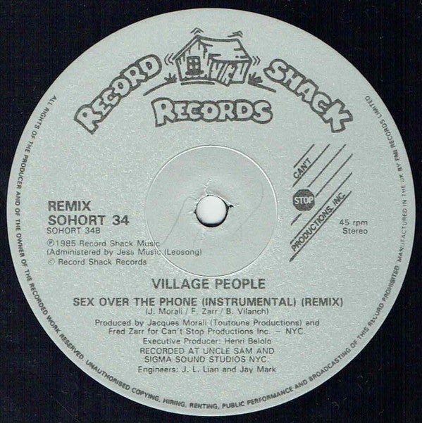 Village People : Sex Over The Phone (Special Remix) (12")