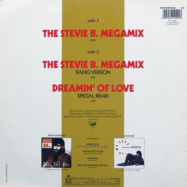 Stevie B : The Stevie B. Megamix (12", Maxi)