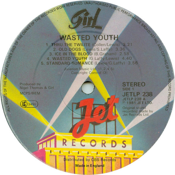 Girl (2) : Wasted Youth (LP, Album)