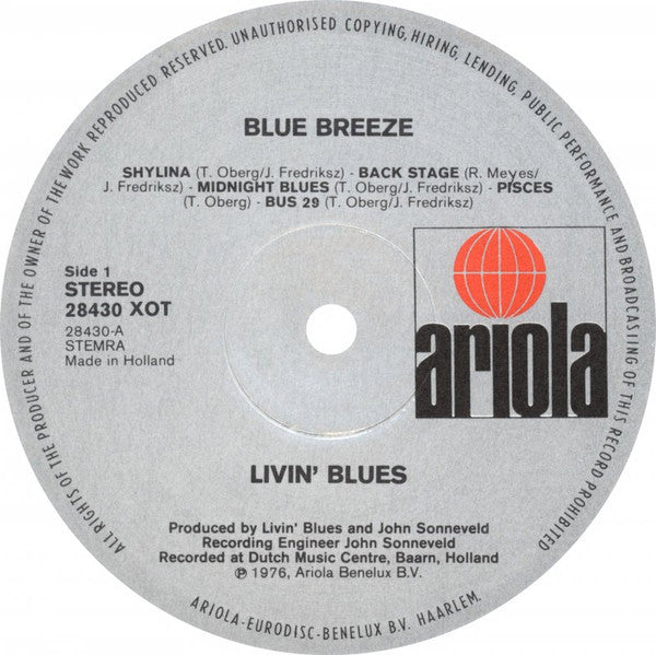 Livin' Blues : Blue Breeze (LP, Album)
