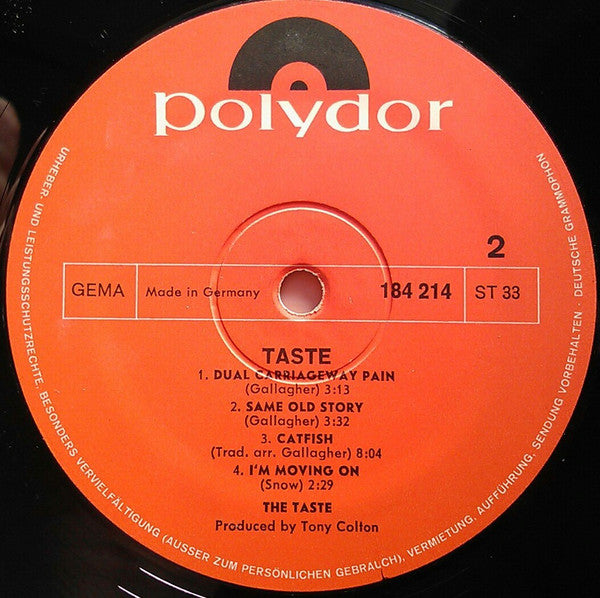 Taste (2) : Taste (LP, Album)