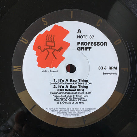 Professor Griff : It's A Rap Thing (12")