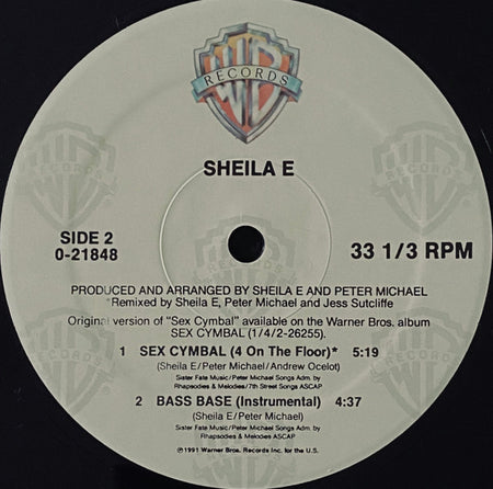 Sheila E. : Sex Cymbal (12", Maxi)