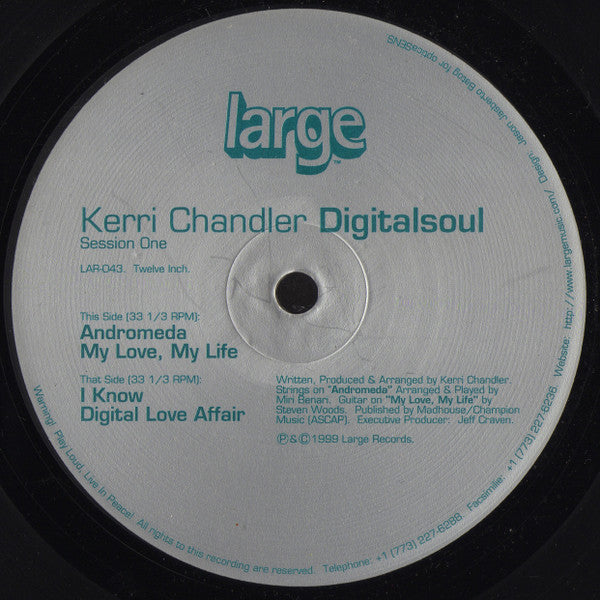Kerri Chandler : Digitalsoul (Session One) (12", Gen)