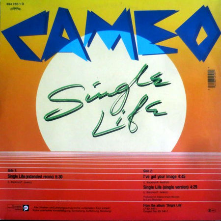 Cameo : Single Life (12", Maxi)