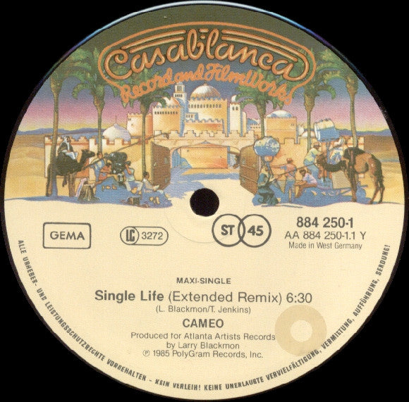 Cameo : Single Life (12", Maxi)