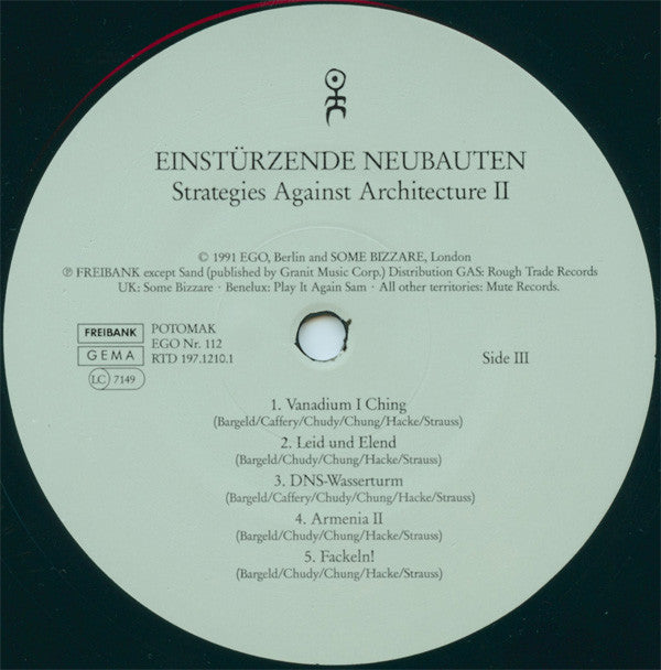 Einstürzende Neubauten : Strategies Against Architecture II (2xLP, Comp)
