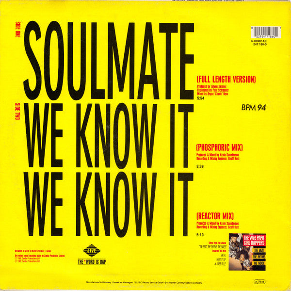 Wee Papa Girl Rappers : Soulmate (12", Single)