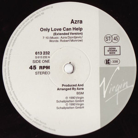 Azra (2) : Only Love Can Help (12")