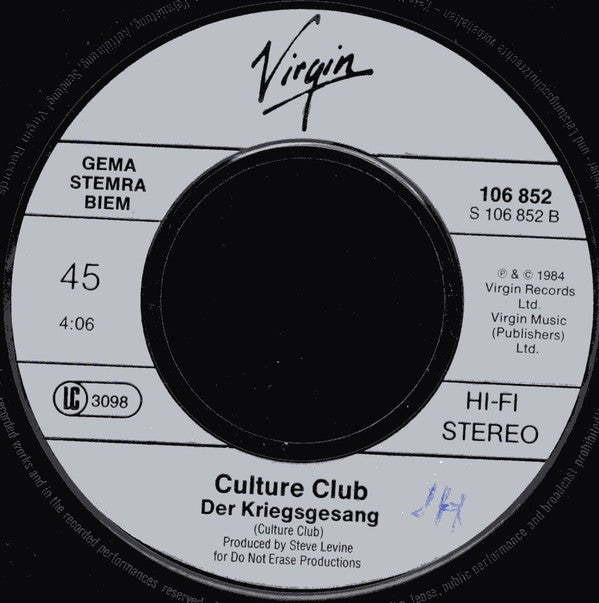 Culture Club : The War Song (7", Single)