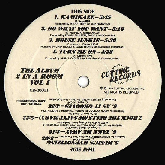 2 In A Room : The Album Vol. 1 (LP, Album, Promo)