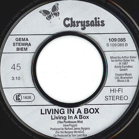 Living In A Box : Living In A Box (7", Single)