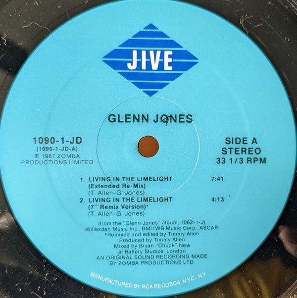 Glenn Jones : Living In The Limelight (12")