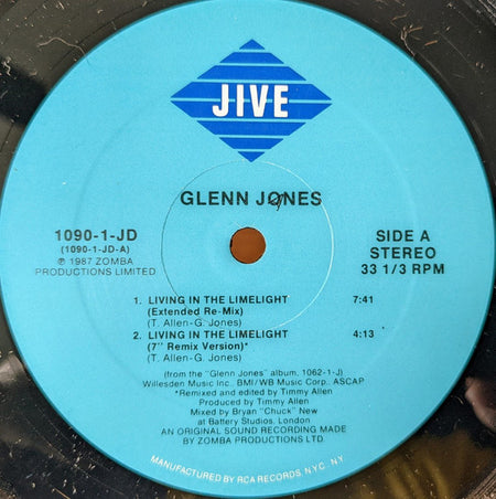 Glenn Jones : Living In The Limelight (12")