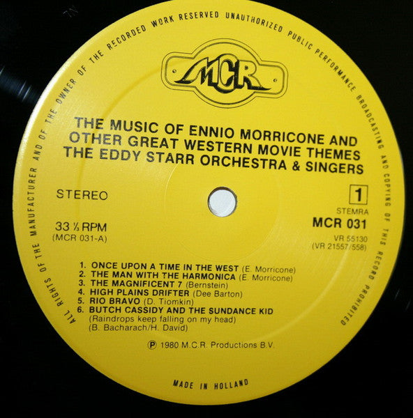 The Eddy Starr Orchestra & Singers : Once Upon A Time In The West (The Music Of Ennio Morricone, And Other Great Western Movie Themes) (2xLP, Comp, Gat)