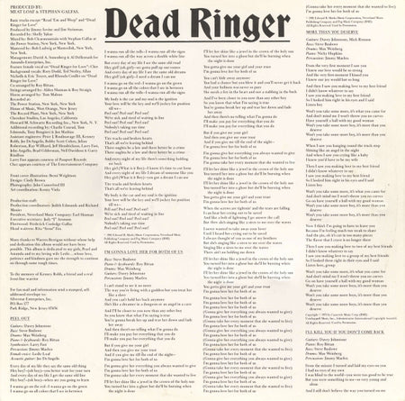 Meat Loaf : Dead Ringer (LP, Album, Whi)