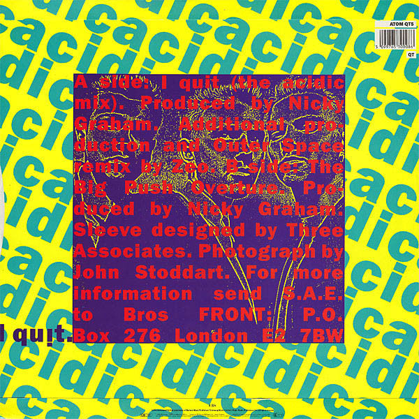 Bros : I Quit (Acidic) (12", Single)