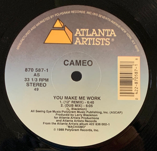 Cameo : You Make Me Work (12", Single, 49)