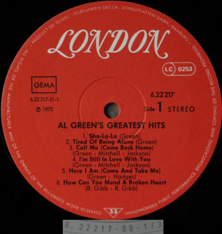Al Green : Greatest Hits (LP, Comp, RE)
