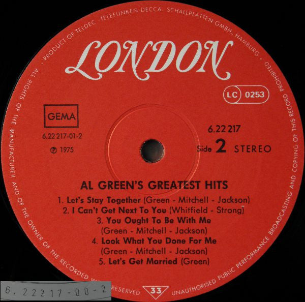 Al Green : Greatest Hits (LP, Comp, RE)