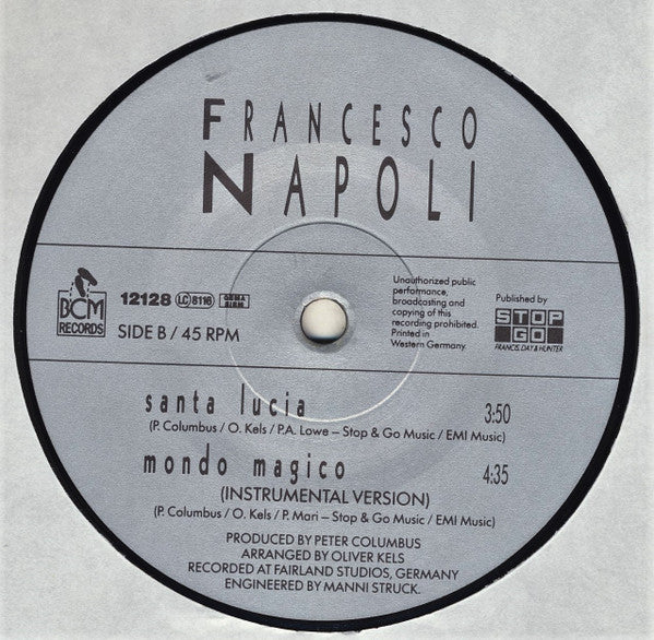 Francesco Napoli : Mondo Magico (12", Maxi)