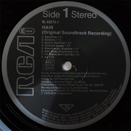Galt MacDermot : Hair (Original Soundtrack Recording) (2xLP, Album, RE, RP)