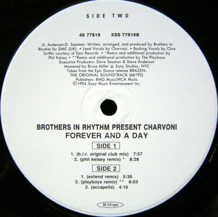 Brothers In Rhythm Present Charvoni : Forever And A Day (12")