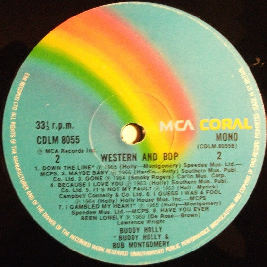 Buddy Holly And Bob Montgomery : Western And Bop (LP, Comp)