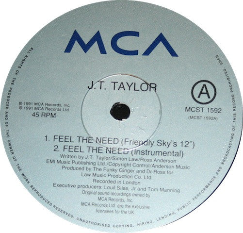 J.T. Taylor : Feel The Need (12")