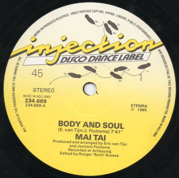 Mai Tai : Body And Soul (12", Maxi, RP)