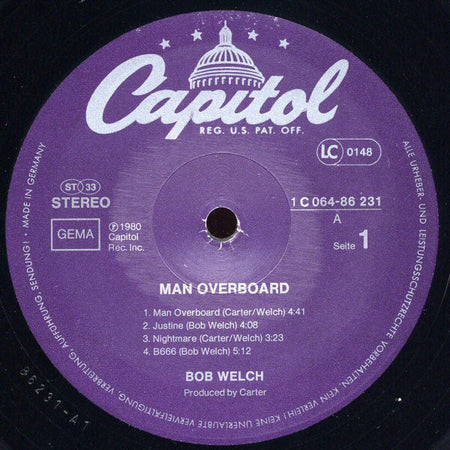 Bob Welch : Man Overboard (LP, Album)