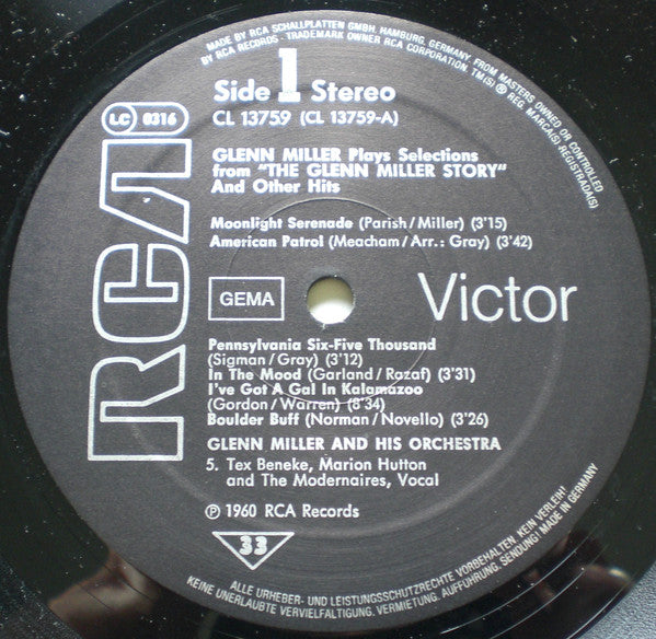 Glenn Miller : Glenn Miller's Original Recordings (LP, Album, RE)