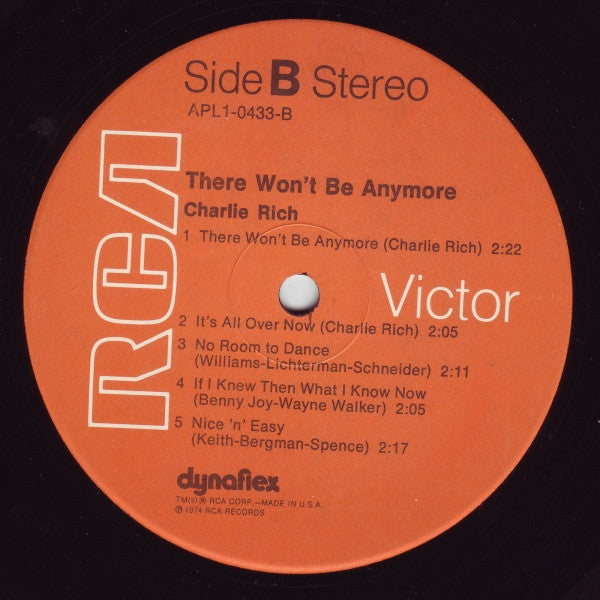 Charlie Rich : There Won't Be Anymore (LP, Comp, Ind)