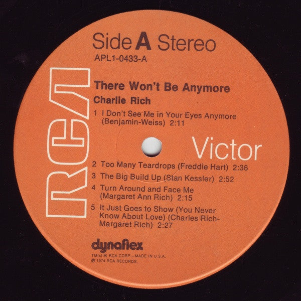 Charlie Rich : There Won't Be Anymore (LP, Comp, Ind)