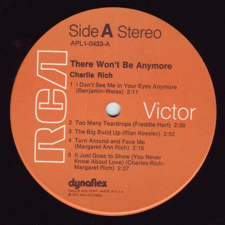 Charlie Rich : There Won't Be Anymore (LP, Comp, Ind)